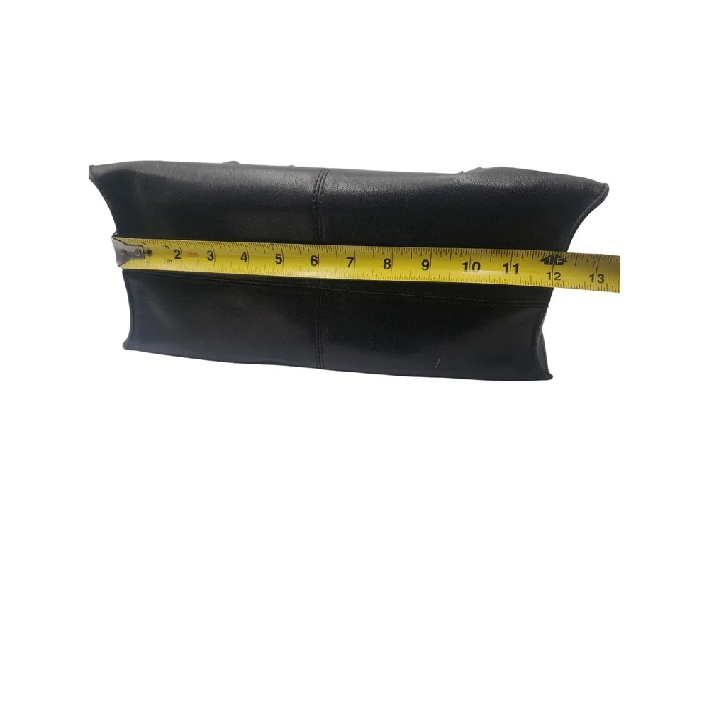 Liz Claiborne Black Faux Leather Multi Compartment Shoulder Bag Tote LC.1441.P